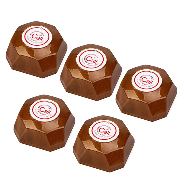 5 pcs of Restaurant Hotel 433MHz Wireless Calling Bell coaster Pager Retekess T133