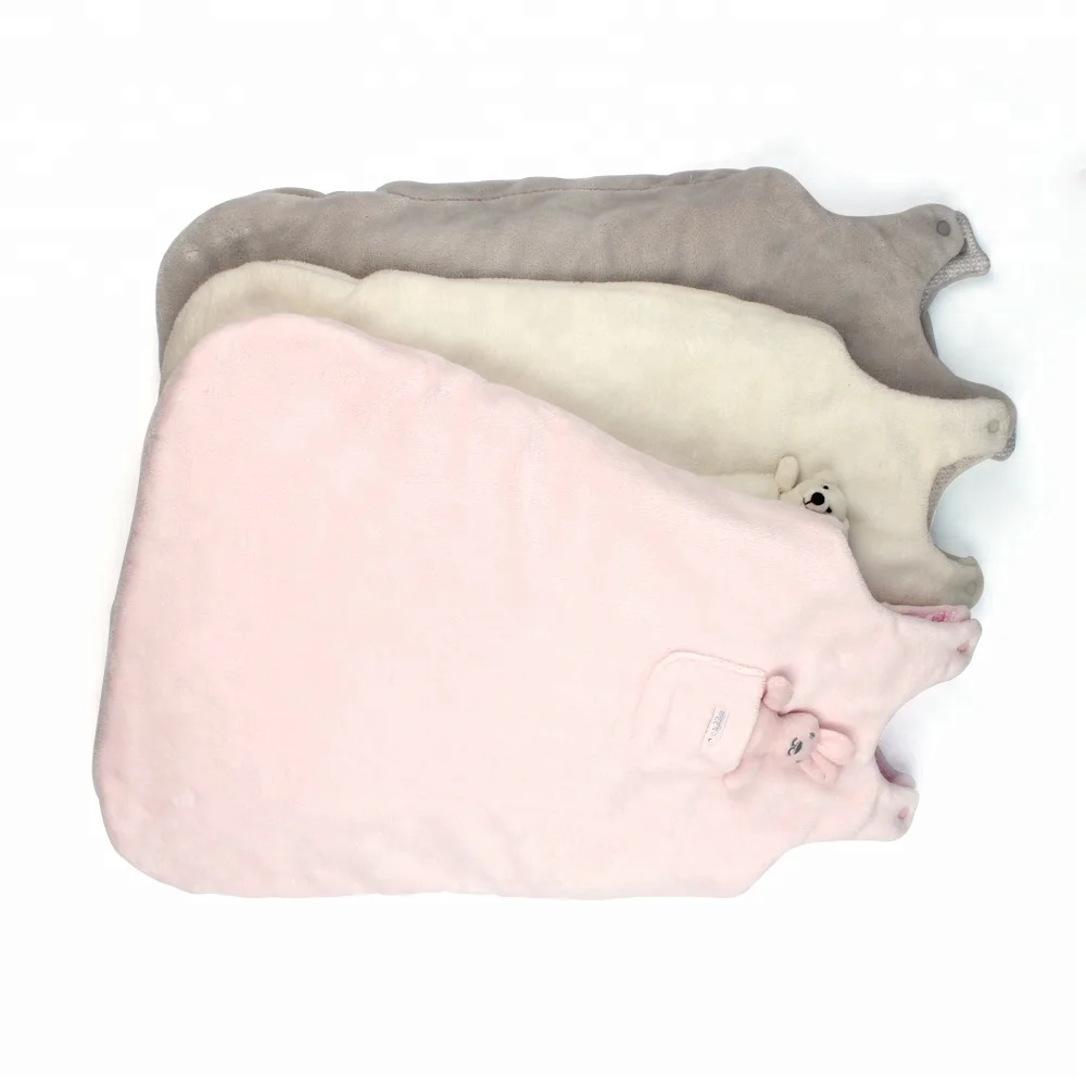 
Customized polar fleece sheepskin Soft wearable Baby Sleeping Bag 