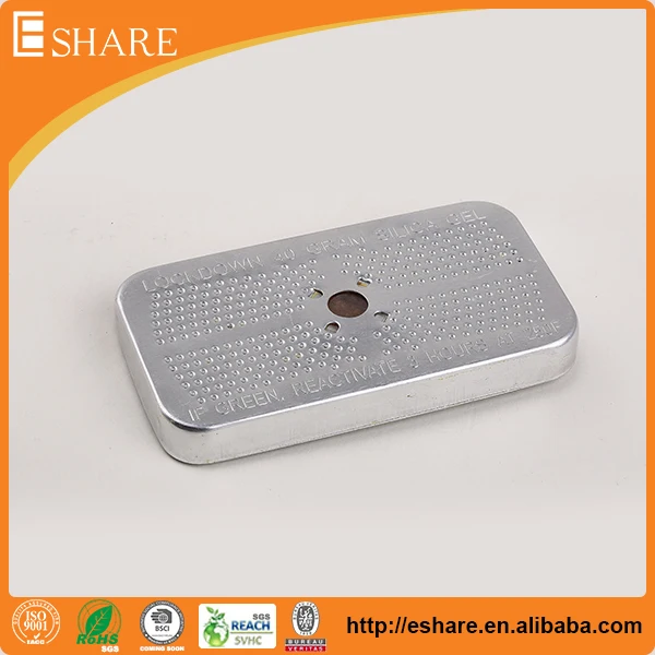 Reusable color indicating Silica Gel Desiccant Beads Tin Box