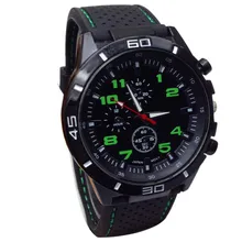 Newly Design 2015 Fashion Hours Quartz Watch Men Military Watches Silicone Sport Wristwatch May28