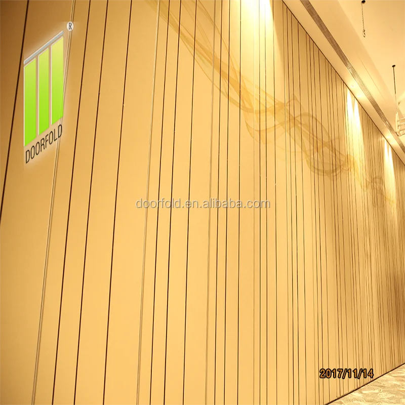 STC 53DB soundproof folding partition for banquet hall soundproof room partition for hotel sliding wall partition