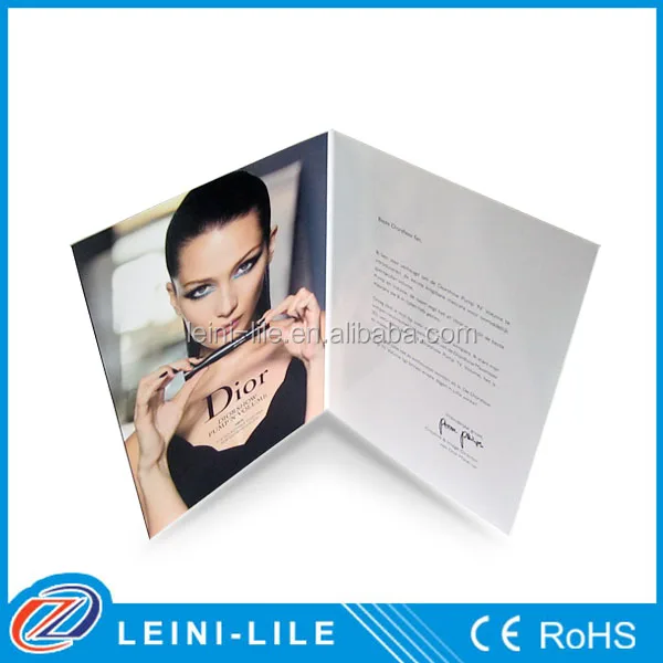 Складная поздравительная открытка с печатной печатью на заказ со звуковым модулем для прослушивания музыки и голосовых сообщений рекламная