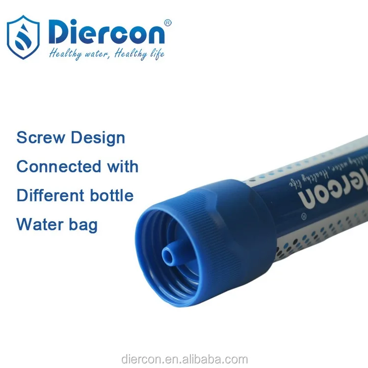 Diercon mini water straw filter for hiking personal filter water device outdoor sports gear (PS06)