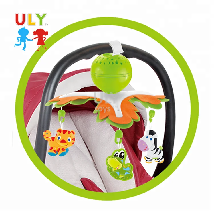 EN71 3 in 1 infant bed bell crib toys musical baby mobile