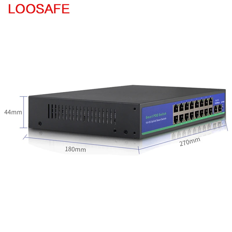  16-портовый коммутатор питания через ethernet 250W гигабитный