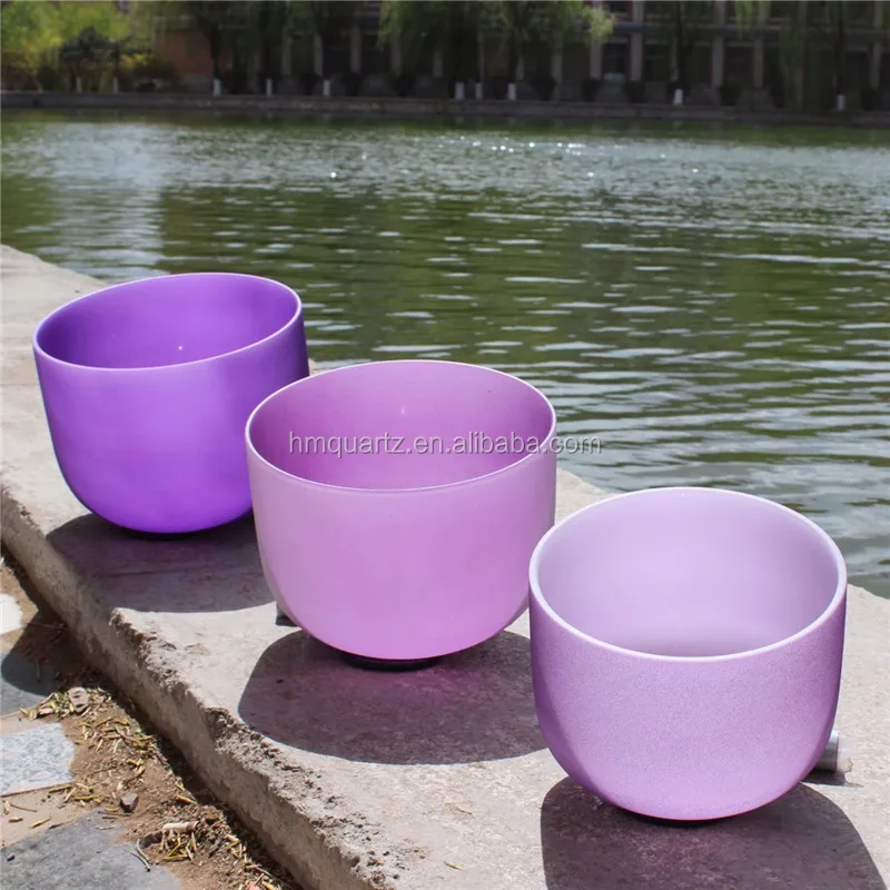 HM Chakra tune Yoga Bowl Quartz crystal singing bowl for Yoga