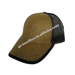 OEM design straw mesh custom logo snapback trucker cap fashion 6 panel  baseball cap