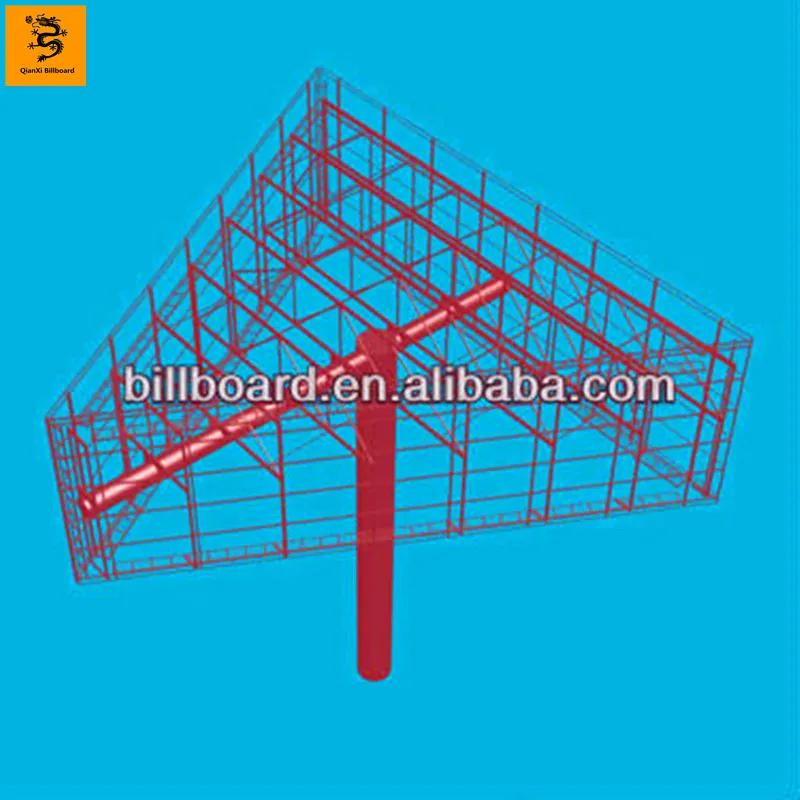 
Weather proof three side outdoor advertising aluminum frame billboard 
