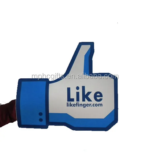 Popular Fans Cheering Item Thumb Up Sponge Foam Hand Foam Finger