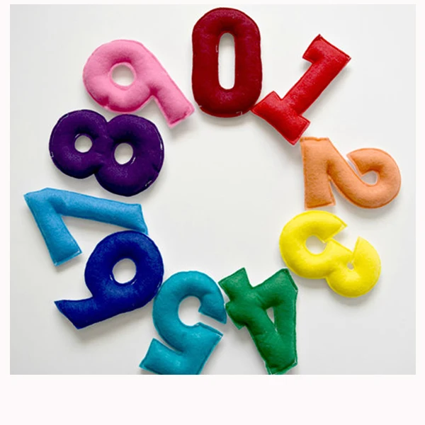 Hot sale plush colorful stuffed letters toy for education
