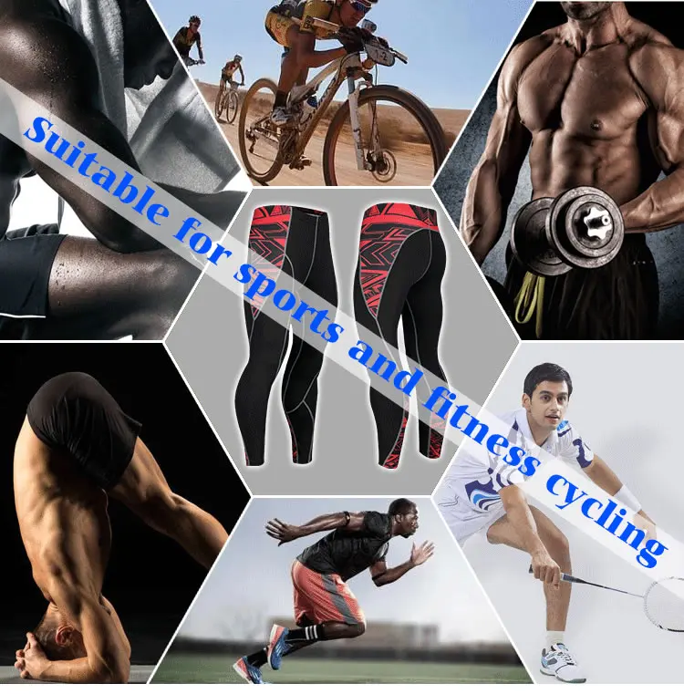 
Mens Breathable Basketball Compression Pants Jogging Tights Fitness Gym Sport Leggings 