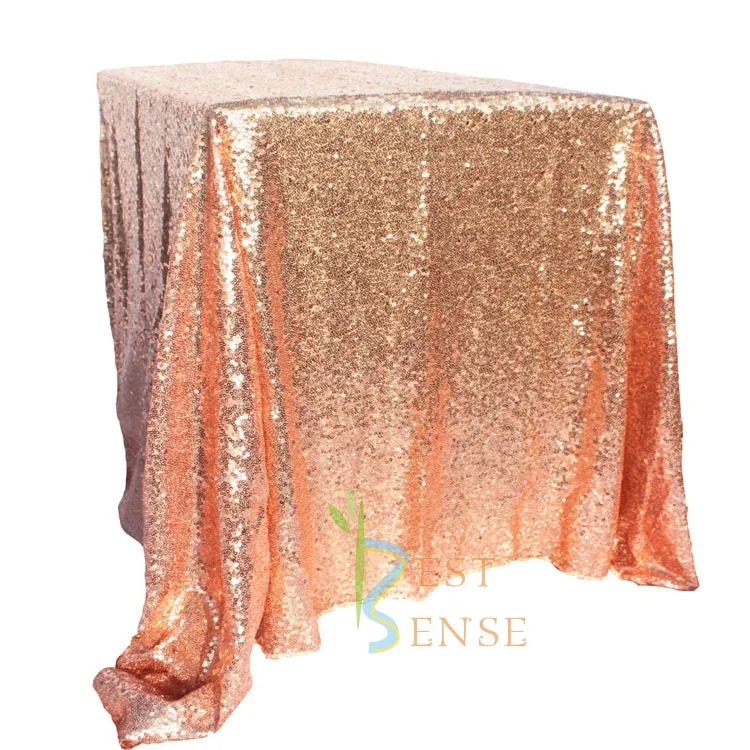 
131x89 inch Wedding Rectangular Table Cover in Sequin for Event Decor 