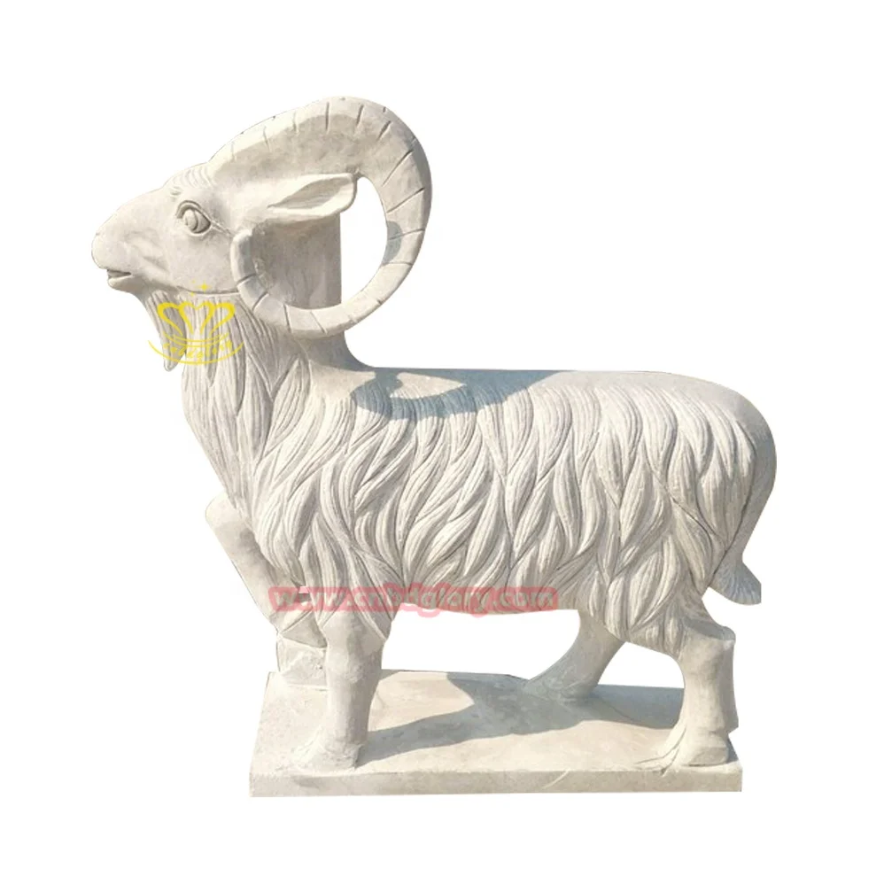 Farm Garden Street Landscape Design stone art animal sculpture decoration High Quality Granite Goat Statue