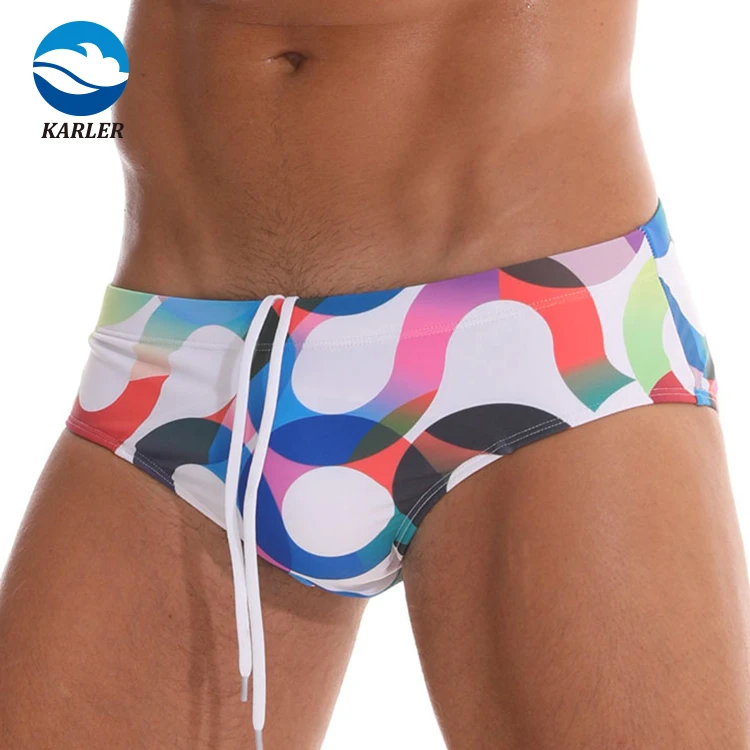 Private Label Digital Print Sublimation Mens Swim Briefs Male Swimwear Men Swim Brief