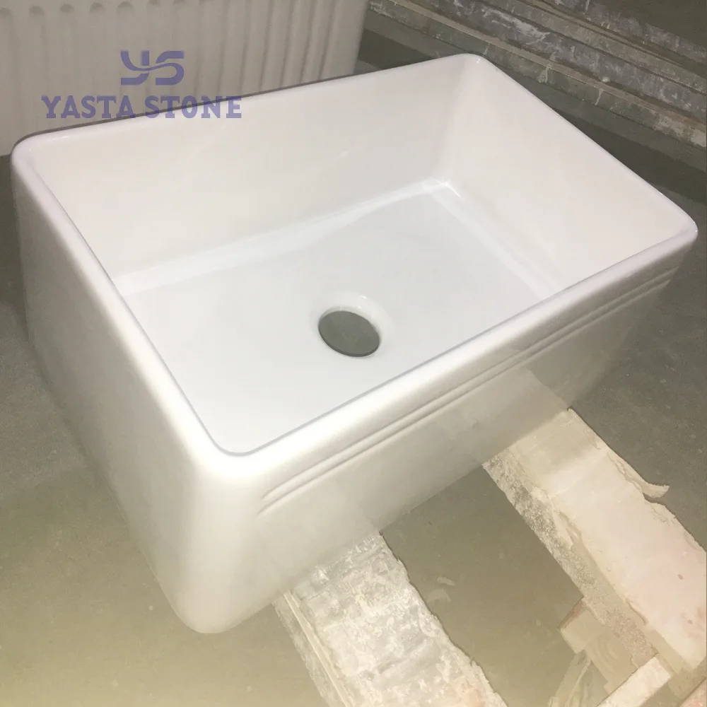 Фартук для кухни с одной чашей из огненной глины белая фермерская