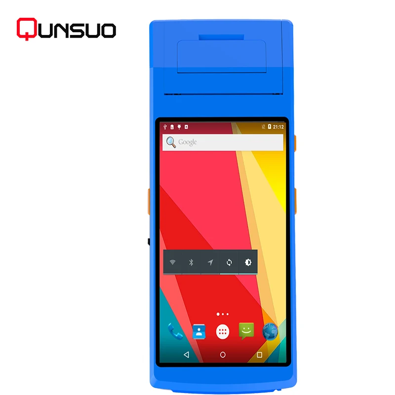 Mobile 5,5 дюймов Android POS устройств системы с портативный bluetooth-принтер чеков