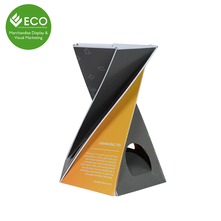 New Design Customized Water Bottle Cardboard Counter Display Stand For Promotion
