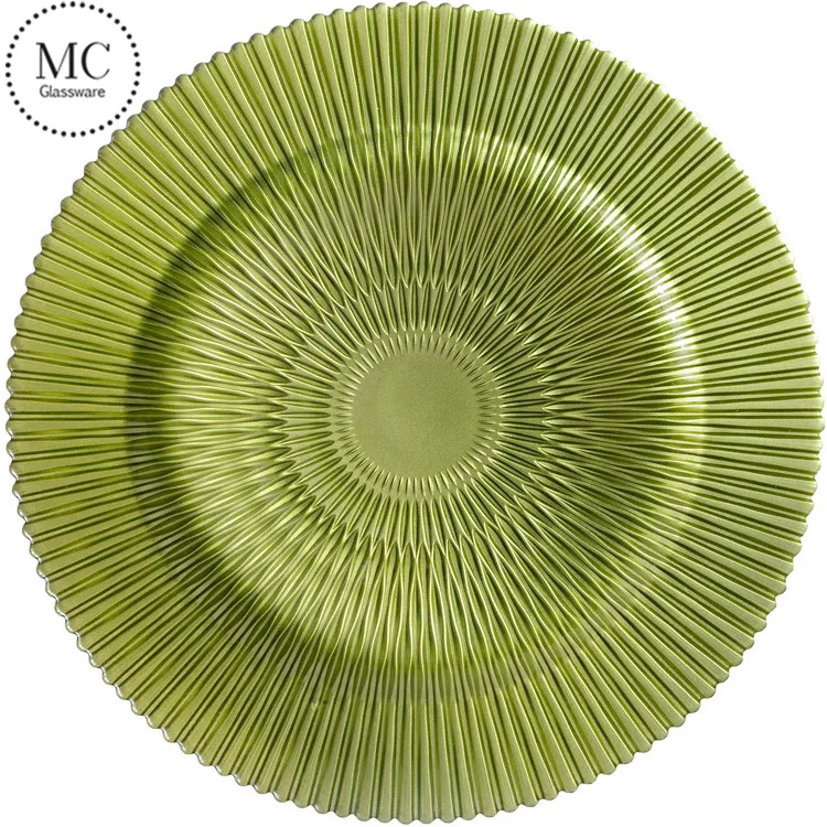 Яркие круглые синие стеклянные пластины из кобальта ручной работы