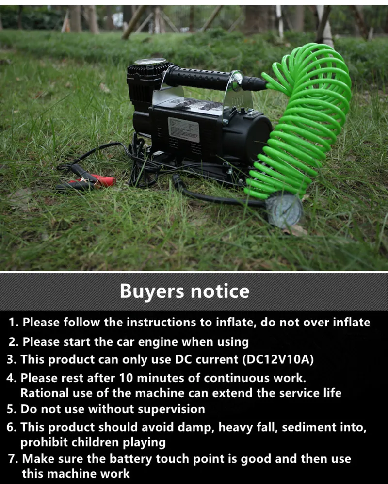 3664 300L/Min 150 PSI Portable Air Pump Pressure Pump Tire for Car Tires Trucks & Inflatables