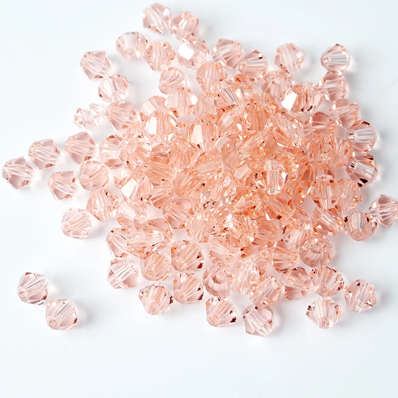 DIY 4mm Loose Beads Faceted Bicone Crystal Glass Beads for Bracelets with Line or Bag Beads for Jewelry Making