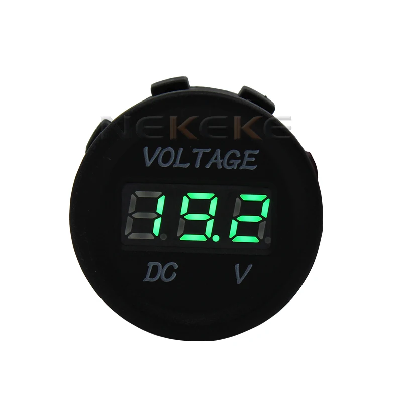 High quality 12V 24V car motorcycle digital display voltmeter