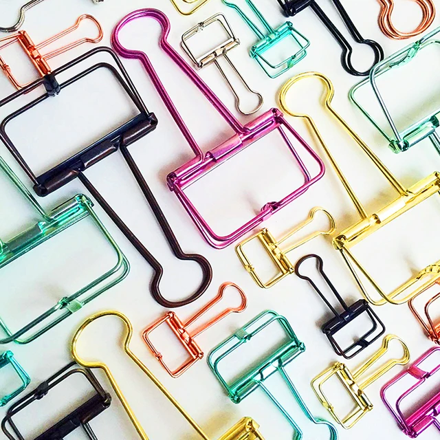 3 Size 8 Colors Metal Long Tail Clips Mini Binder Clips Multifunctional Metal Bookmark