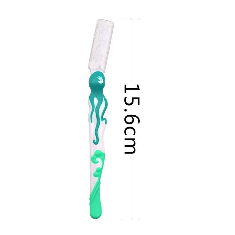 In stock portable eyebrow grooming blade cutter epilator facial shaver plastic personal beauty tool eyebrow blade