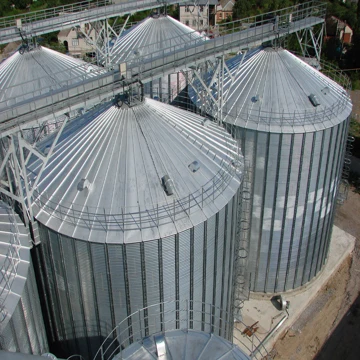 Bolted steel silo bin, soybean silo storage system