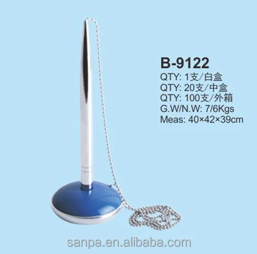Metal Pen with Stand Table Ballpoint Pen for Promotional