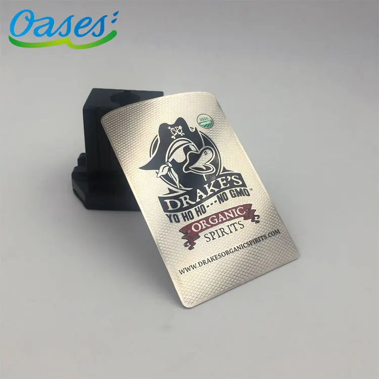 Engraving silver metal magnetic strip card