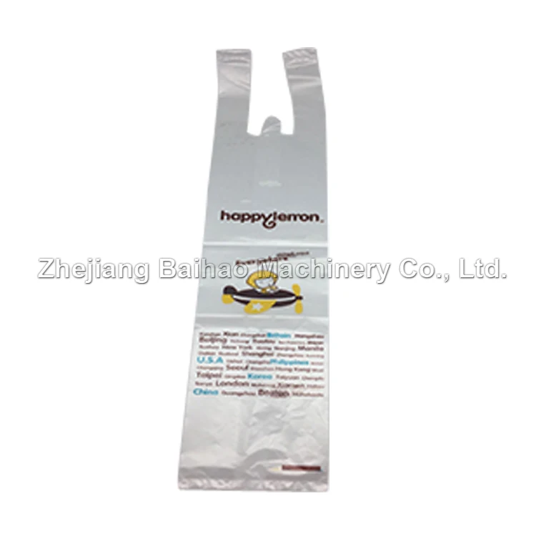 
Baihao Bottom Sealing HDPE LDPE Plastic Carry Bag Making Machine With Conveyer 