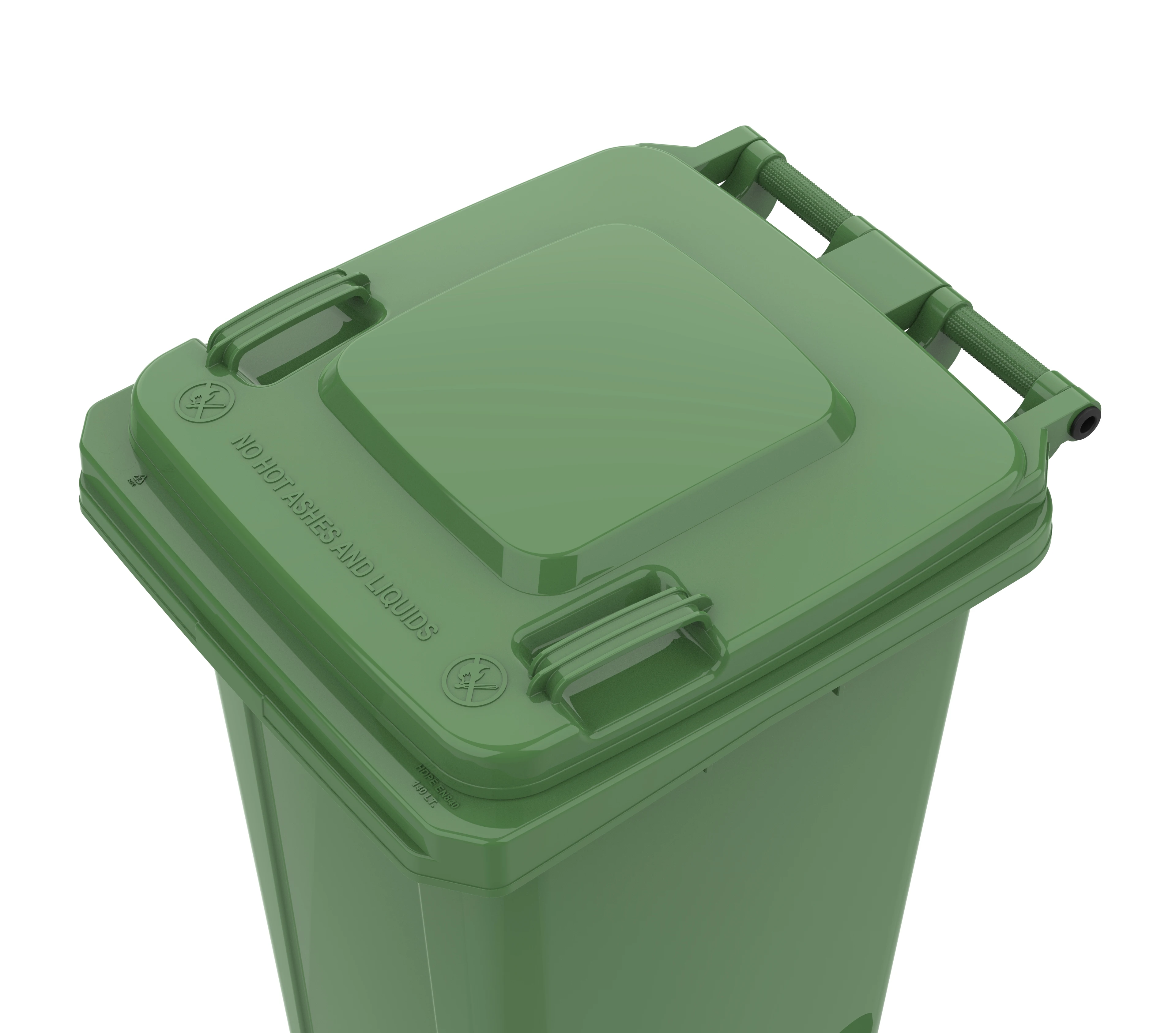 Street public dust bin 140 litre garbage can plastic dustbin