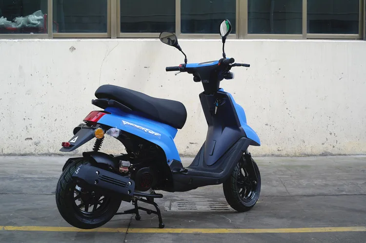 Chinese new 50cc 2stroke gasoline matte blue scooter