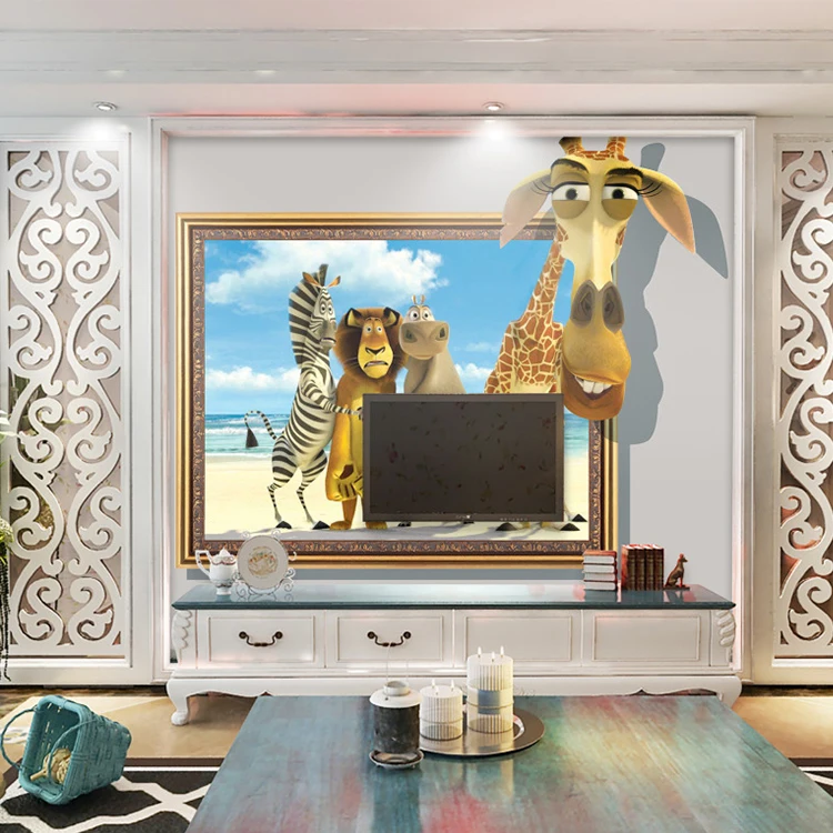  Пользовательская УФ печать Графический дизайн офисные обои магазин обоев Холст плакат 3D