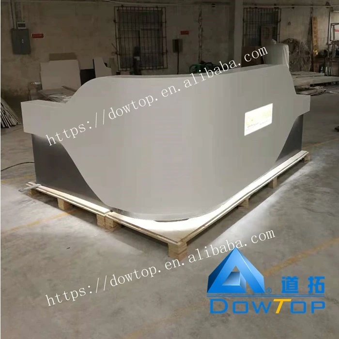 Custom Made Wood Acrylic Marble Countertop Modern Style Front Hotel Reception Desks White Design