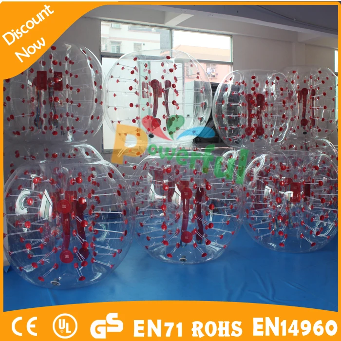 Blue and pink color bubble football, human bumper ball for adult or kids