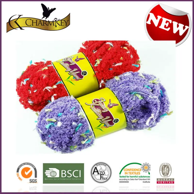 Factory price wholesale colorful polyester chenille knitting yarn made in China