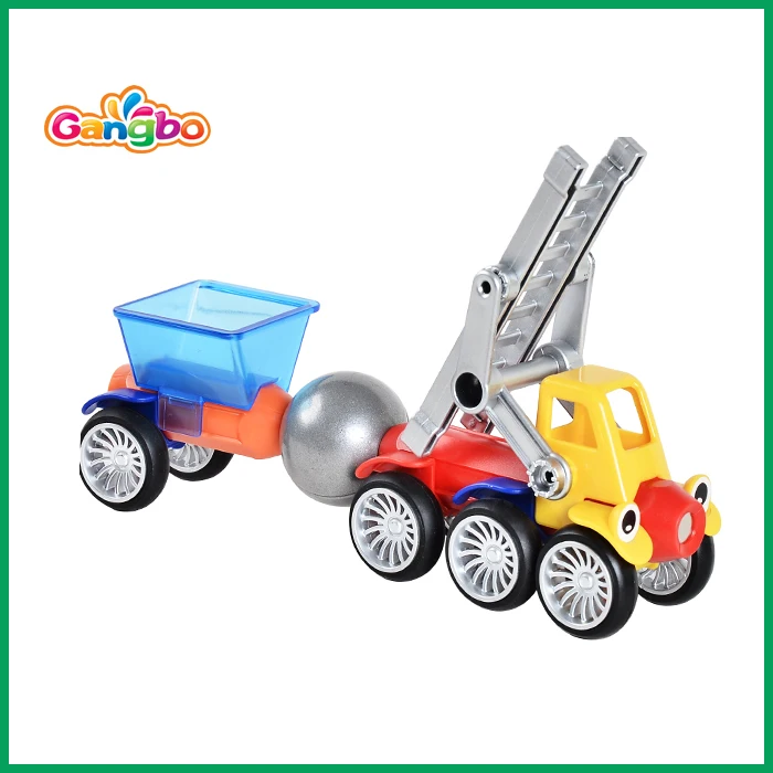 42pcs Creative magnet cars toy set with plastic gift box magnetic stick and balls toys