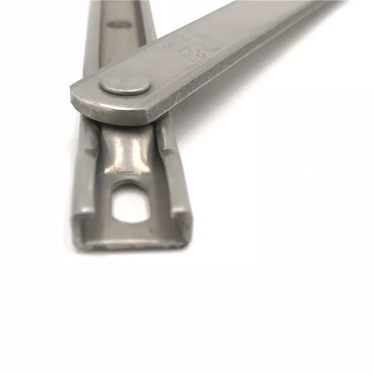 South African market hot sale 13.5mm Square Groove Stainless Steel Friction Stay Bar Hinges for UPVC casement window