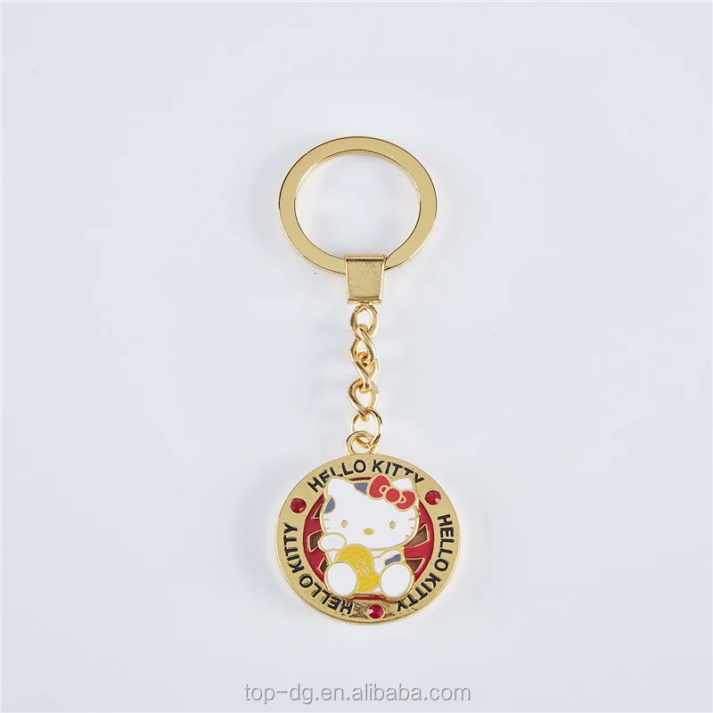 Экологичный никелированный персонализированный брелок hello kitty
