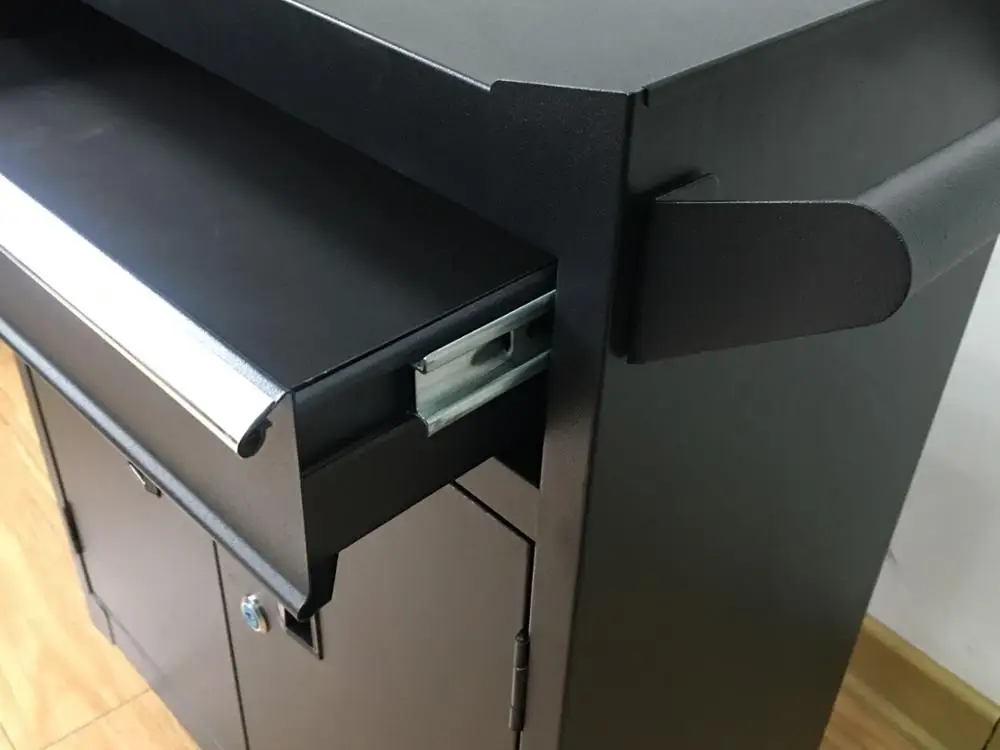 Exclusive custom 1 Drawers and 2 doors cheap metal Cabinet Chest Trolley workshop cabinets