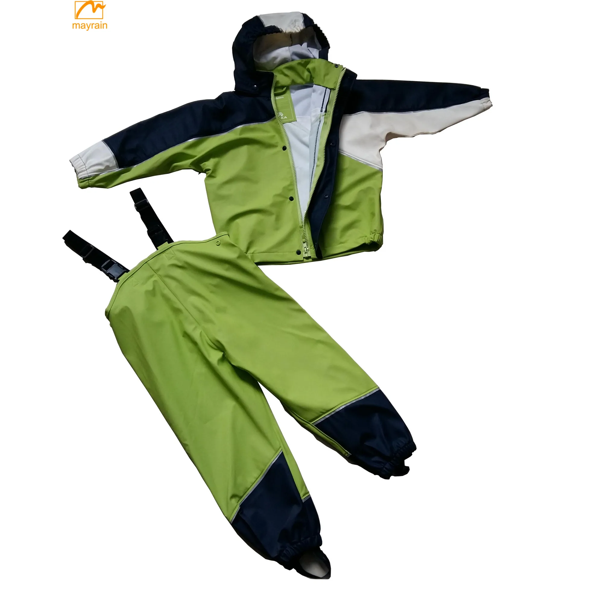 factory price kids rainsuits waterproof raincoats for children logo