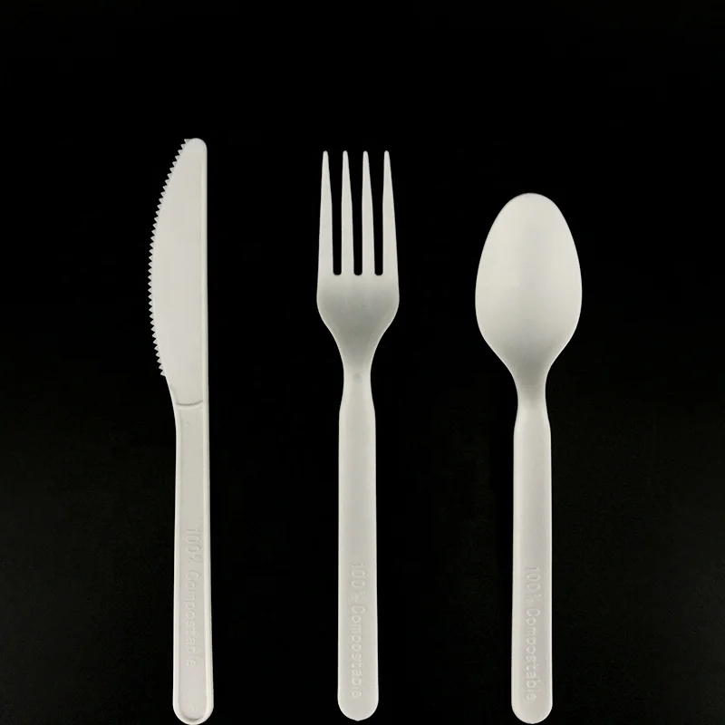 
Disposable wholesale Eco-friendly Biodegradable PLA Cutlery 