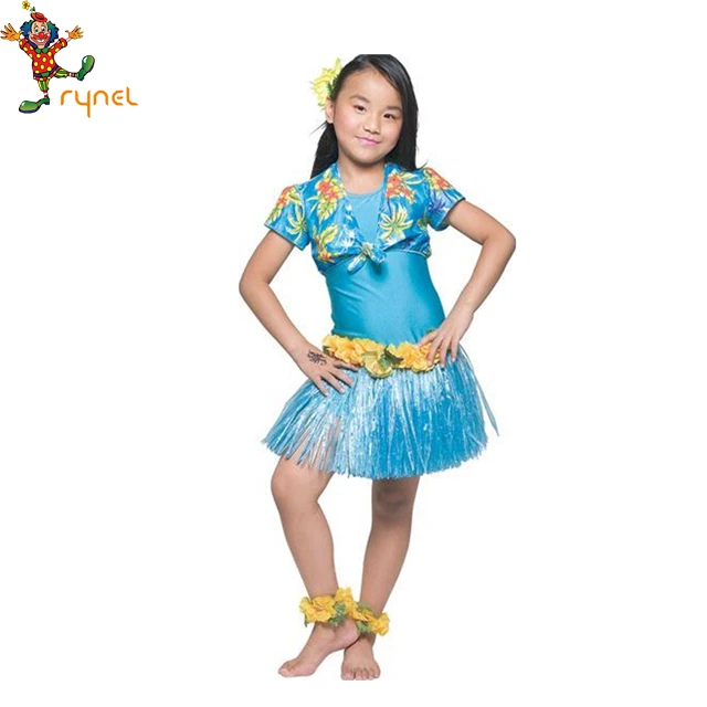 Kids Funny Costumes Hawaiian Skirt With Hulo Cosplay Kids Costumes PGCC4046