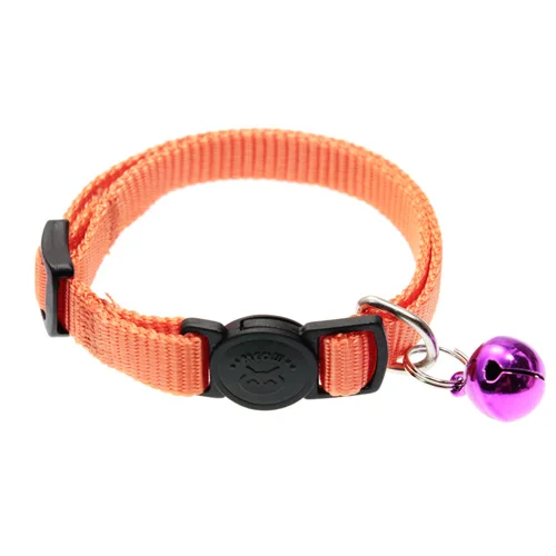 Cat Safety Nylon Collar Cat Accessory Breakaway Collar Adjustable Braid Cat Collar With Jingle Bell