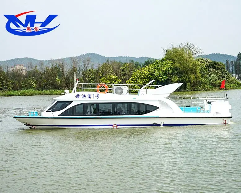 
13.5m/ 18 Persons China Factory Fiberglass Hull High Speed Tour Sightseeing Passenger Ferry Boats with Prices 