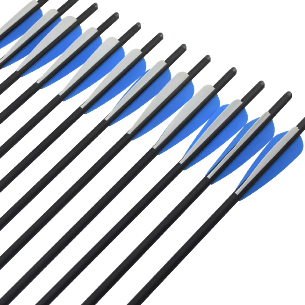 Bow Bolt Fiberglass Arrow Wholesale Blue color for Archery Shooting Hunting Outdoor