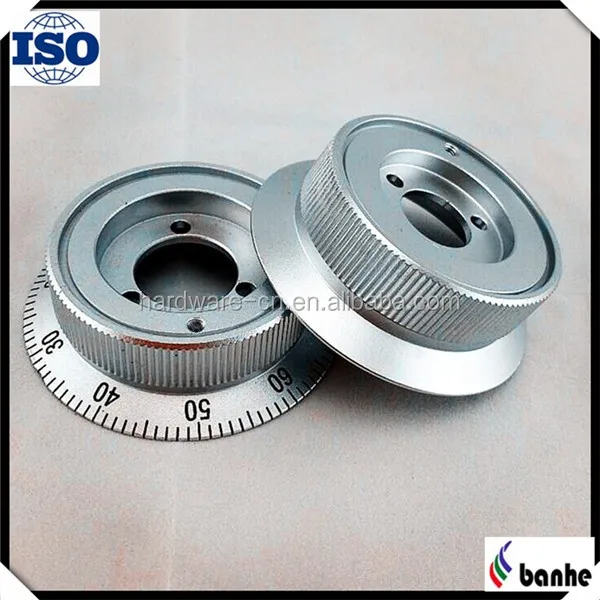 Токарный маховик изготовлен из алюминия с анодированием и выстрелом