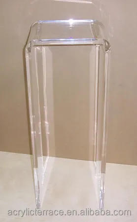 clear acrylic waterfall pedestal stands