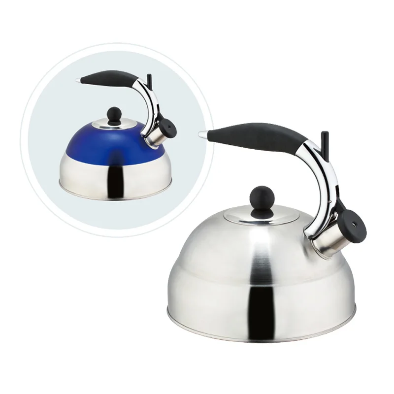 3L Whistle Tea Maker Pot Simple For Household Kitchen Appliances Hemispherical Multicolour Stainless Steel Whistling Kettle